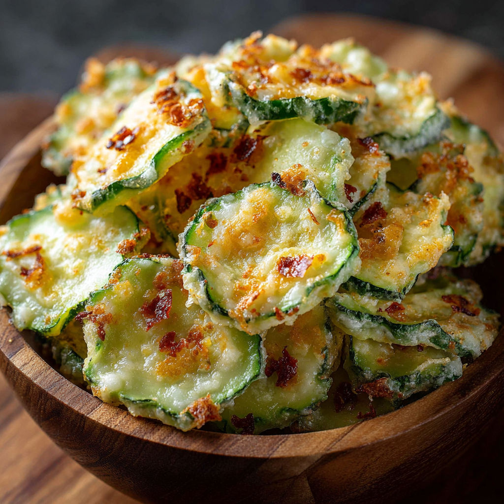 A bowl of cucumber snacks.