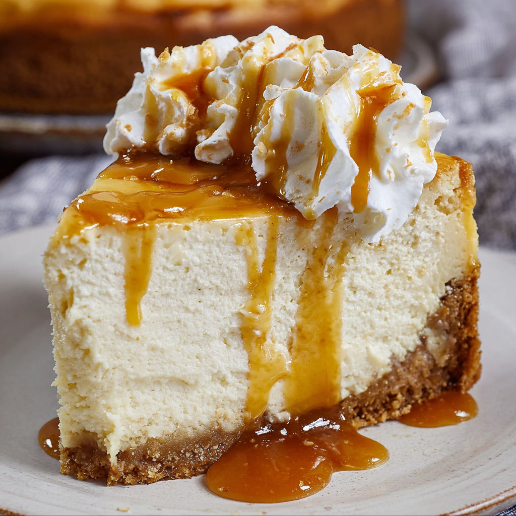 A slice of butterbeer cheesecake.
