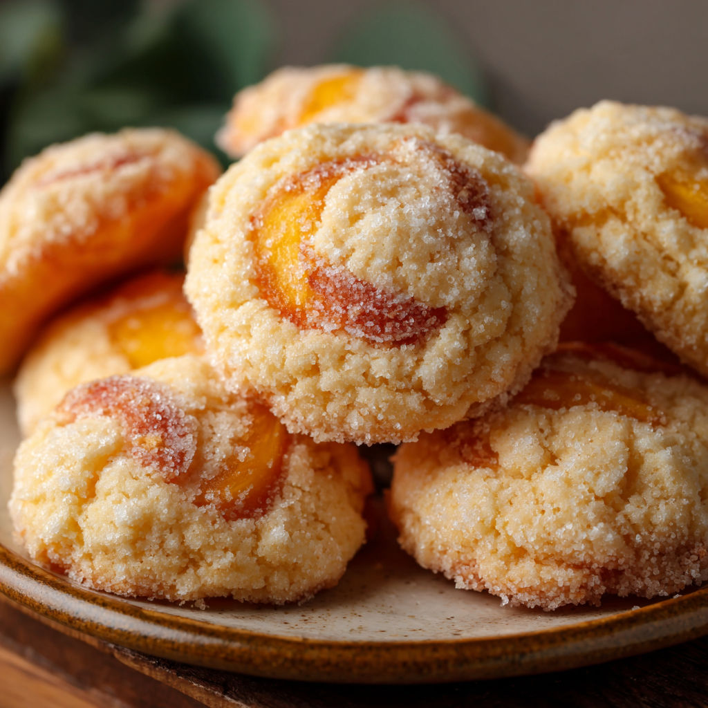 A plate of Italian Peach Cookies.