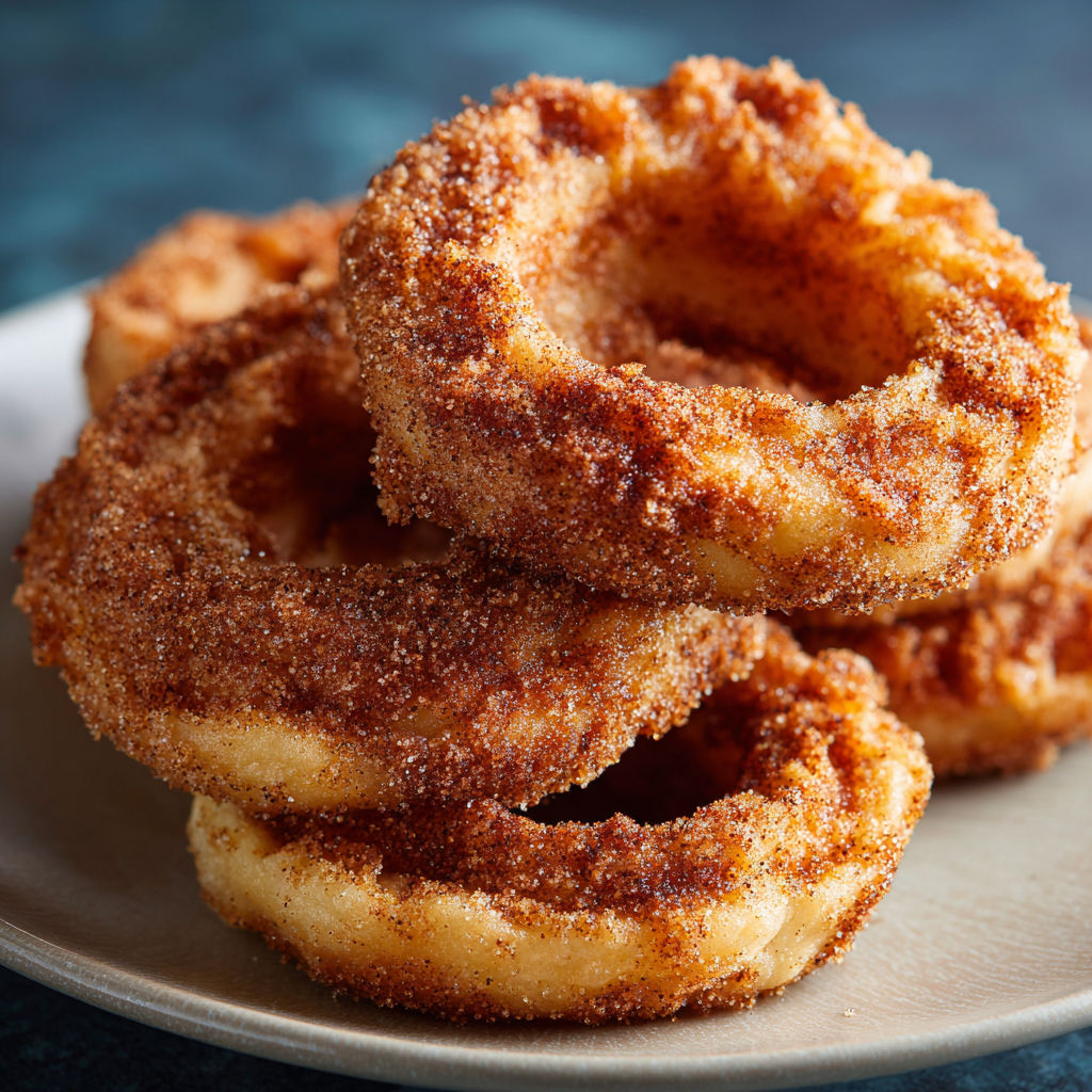 A plate of doughnuts with sugar on top.
