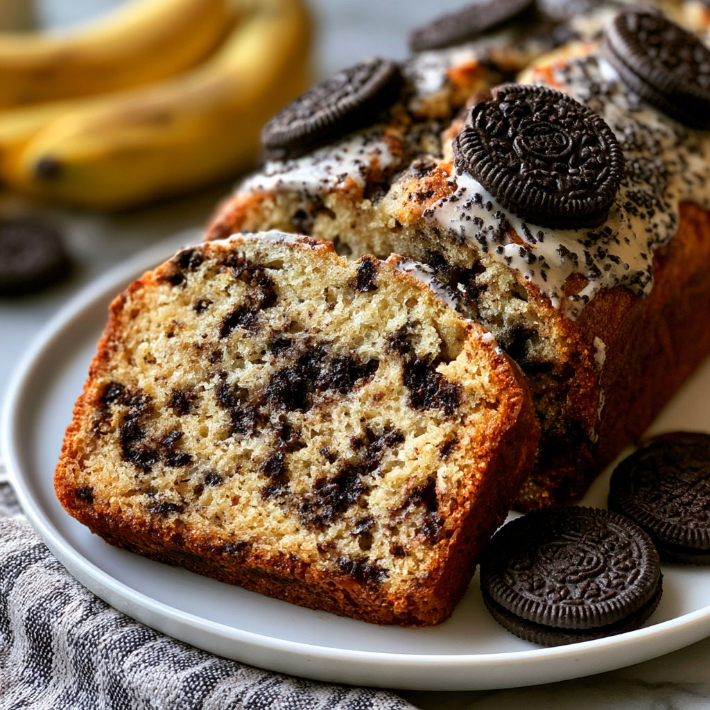 A slice of cake with cookies on top.