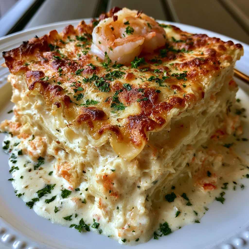 A plate of food with shrimp on top.
