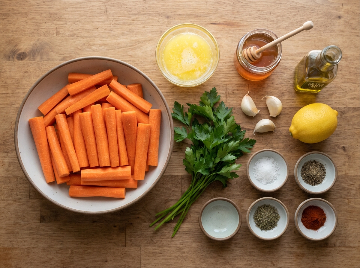 A bowl of carrots and other vegetables on a table.