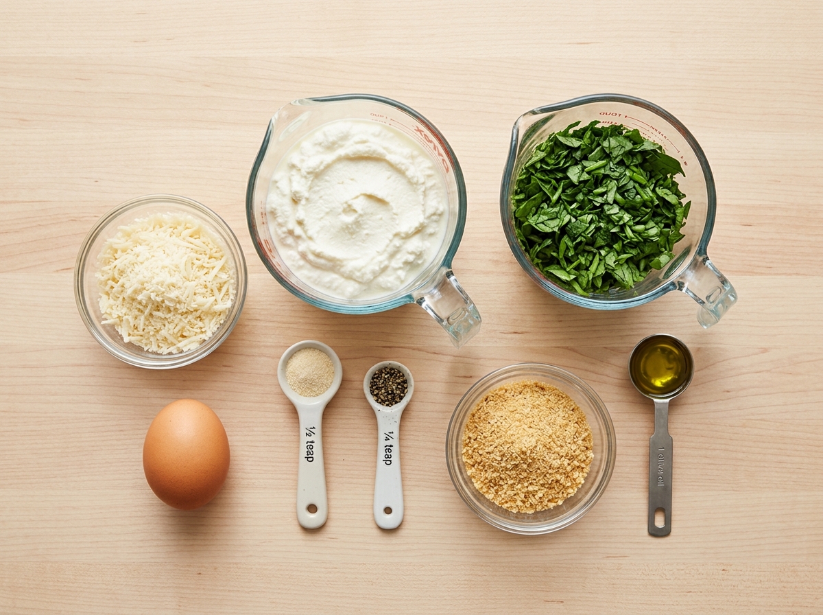 A table with various ingredients for making a salad.
