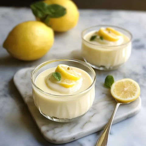 Two small glasses of smooth lemon dessert topped with zest.