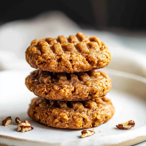 Stacked cookies on a white plate.