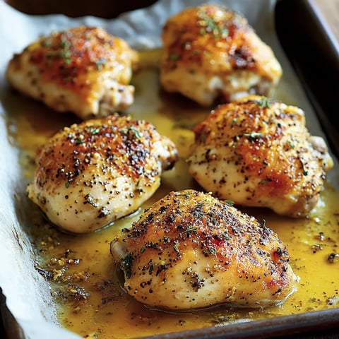 Baked chicken served on a tray.