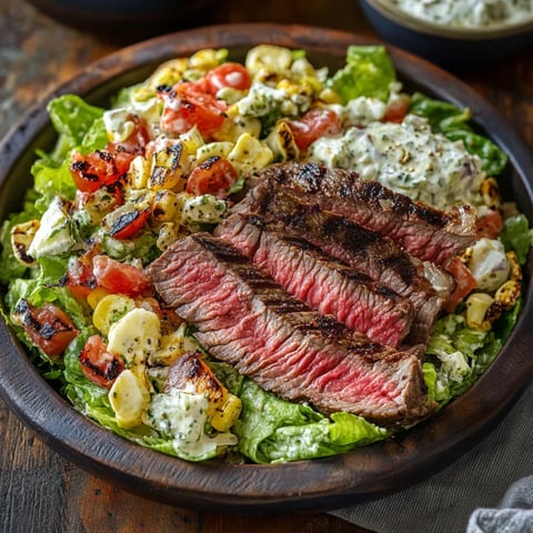 A meaty salad with fresh toppings.