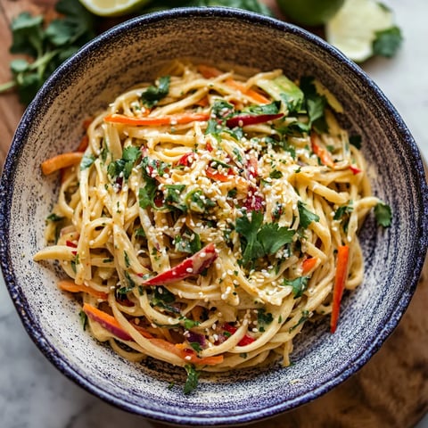 A bowl of noodles packed with bright veggies, covered in sauce.