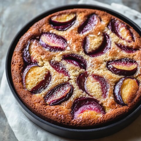 A fruit-topped cake on display.