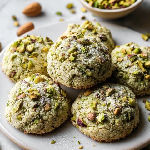 A plate of cookies with green toppings.