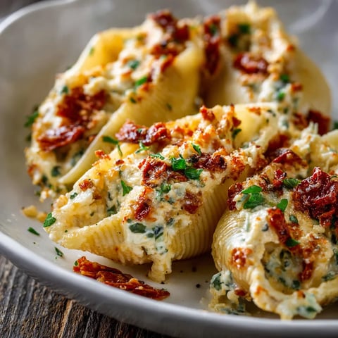 A plate of pasta with cheese and bacon.