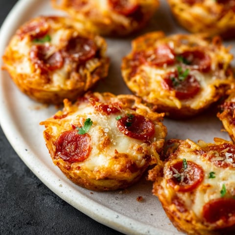 A plate of pepperoni pizza bites.