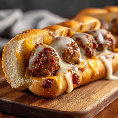 A sizzling bourbon BBQ meatball sub.