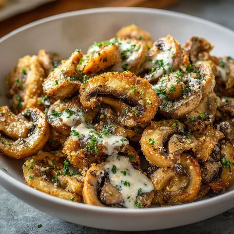 A bowl of crispy fried mushrooms.