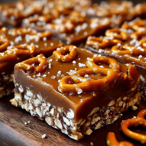 Caramel Pretzel Crack Bars.