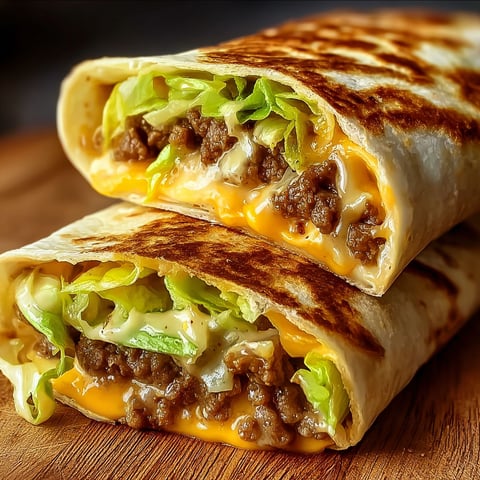 Two homemade big mac wraps.