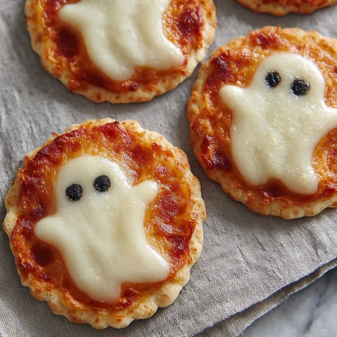 Spooktacular mini ghost pizzas.