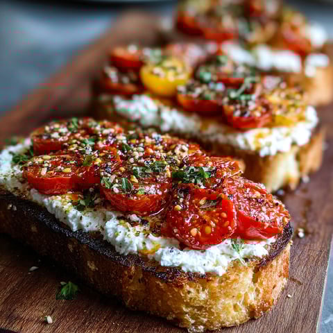 A slice of toast with tomatoes and cheese.