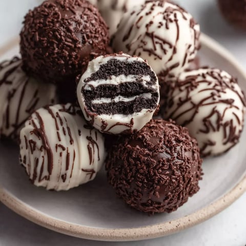 A plate of Oreo balls.