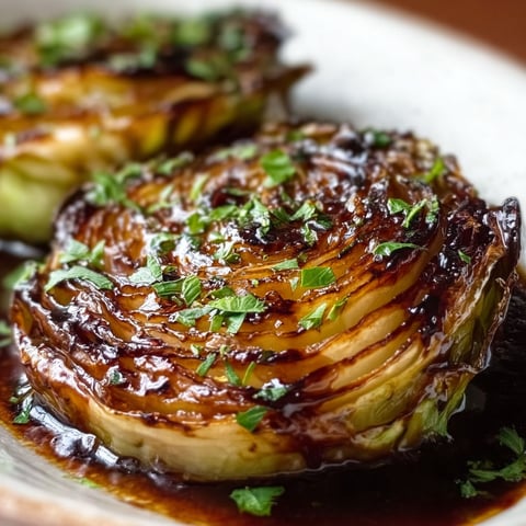 A close up of a delicious cabbage steak.