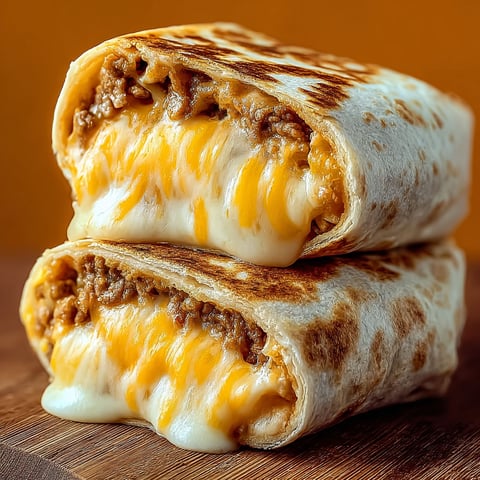 A delicious grilled cheese burrito.