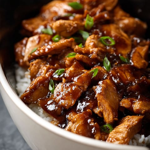 A bowl of chicken with sauce.